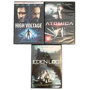 Sci-Fi DVD Movie Lot of 3 High Voltage Atomica Eden Log Science Fict Apocalyptic